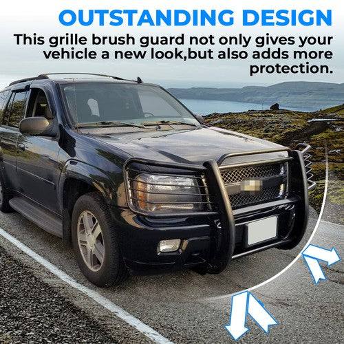 Grille Grill Brush Guard Bumper For Chevy Chevrolet Trailblazer Ext 02-09