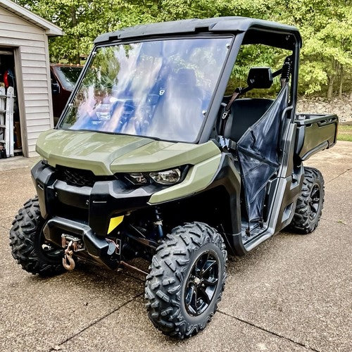 DURAFORCE Front Clear Full Windshield For 16-23 Can-Am Defender HD 5 8 10 W/Hardware