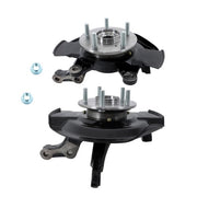 DURAFORCE 2× Steering Knuckle & Wheel Hub Bearing Assembly For Honda CR-V L4 2.4L 2007-09
