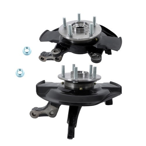 DURAFORCE 2× Steering Knuckle & Wheel Hub Bearing Assembly For Honda CR-V L4 2.4L 2007-09