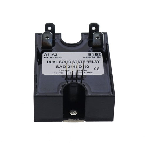 D2440D-10 Dual Solid State Relay Random Turn On SSR 4 15 VDC Input 280VAC 40A