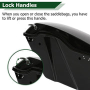 DURAFORCE Hard Saddlebags Bag W/ Conversion Brackets For Harley Heritage Softail 1986-2017