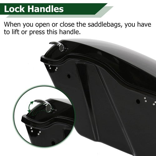 DURAFORCE Hard Saddlebags Bag W/ Conversion Brackets For Harley Heritage Softail 1986-2017