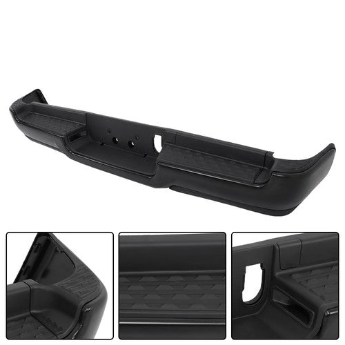 DURAFORCE Rear Bumper Without Air Vent&Radar Hole Black Metal Suit For Ram 1500 2019-2023