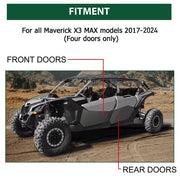 DURAFORCE Aluminum Lower Door Inserts Panels for Can Am Maverick X3 Max Turbo 2017-24 2021