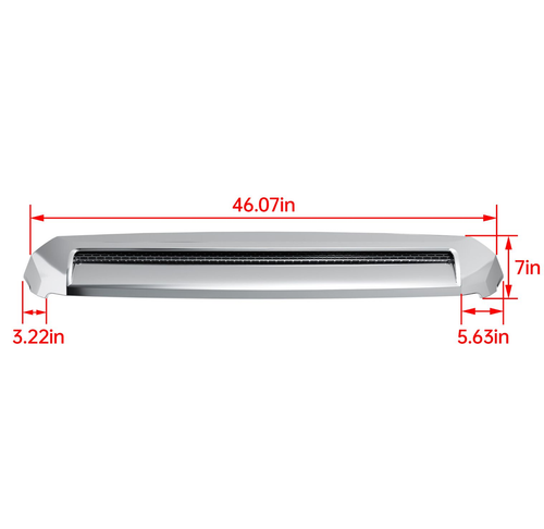 DURAFORCE For Toyota Tundra 14-21 Front Molding Upper Grille Hood Bulge Scoop Chrome ABS