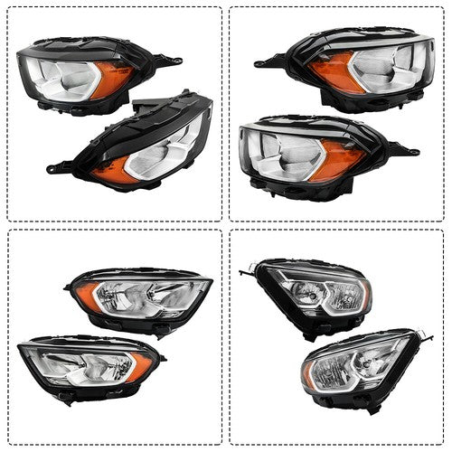 DURAFORCE For Ford EcoSport S Sport 2018-2022 LH+RH Headlights Headlamps Halogen Chrome