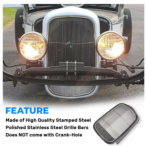 Steel Radiator Front Grille Shell for 1932 Ford Hot Rod Smooth Insert