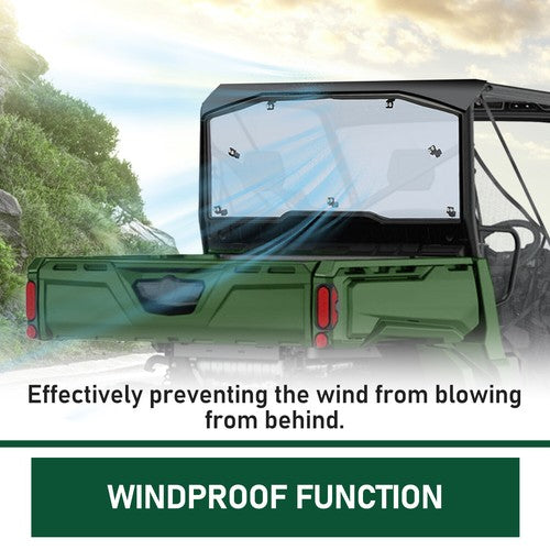 DURAFORCE For 2016-2023 Can-Am Defender HD 5/8/10 Heavy Duty Rear Smoked Windshield