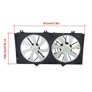 DURAFORCE 621238 Radiator Cooling Fan Assembly Dual Fan For Toyota Camry 2001 2002-2007
