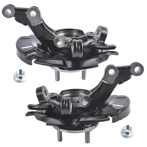 DURAFORCE 2Pcs Front Steering Knuckle Assembly for Dodge Attitude Hyundai Accent 1.4L 1.6L