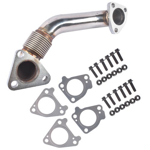 DURAFORCE Passenger Side Up Pipe w/ Gasket Bolts for Chevy Silverado GMC Sierra 2001-2004