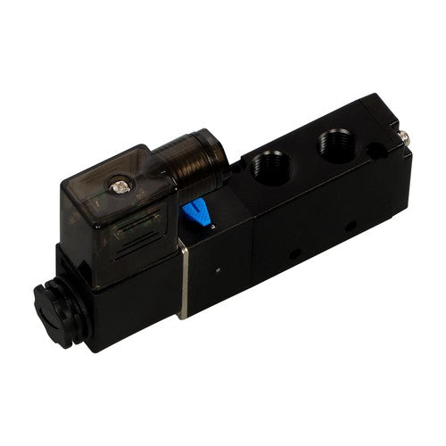 DURAFORCE 1/4" 5 Way 2 Position Namur Mount Directional Control Solenoid Air Valve 24V DC