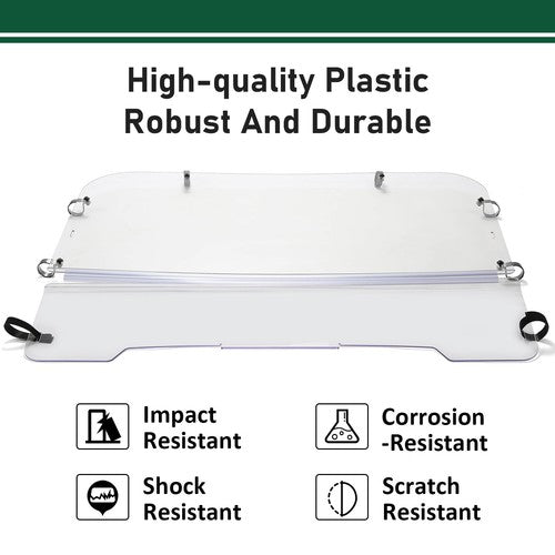 DURAFORCE Front Clear Folding Full Windshield For 2003-2013 Kawasaki Mule 3000 & 3010