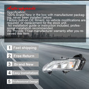 DURAFORCE For Chevy Malibu 19-20 1.5/2.0L Driver Left Clear Lens LED DRL Fog Single Light