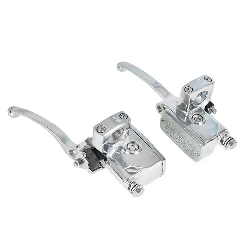 DURAFORCE 1" HANDLEBAR HYDRAULIC BRAKE & CLUTCH MASTER CYLINDER L&R CHROME