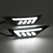 DURAFORCE Black LED Front Bumper Side Marker Light Turn Signal For 2016-2021 Honda Civic
