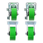DURAFORCE 4 sets of 5' heavy-duty casters 2 side brakes and 2 straight wheels 4000lbs