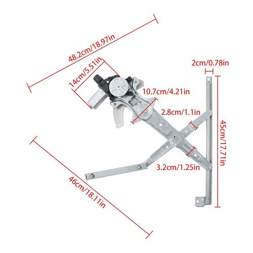 DURAFORCE 751-743 For Honda Civic 2012-2015 Front Left Window Regulator W/Motor 6-pin
