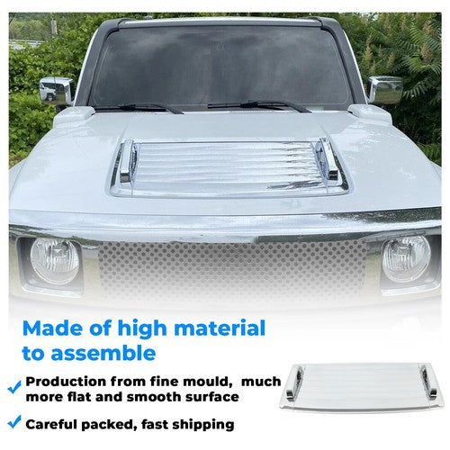 Hood Deck Vent Panel Handle Cover Trim Chrome For 2006 To 2010 Hummer H3