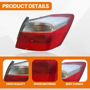 DURAFORCE Outer Tail Light Right Side for 2013-2015 for Honda Accord Sedan EX LX Sport