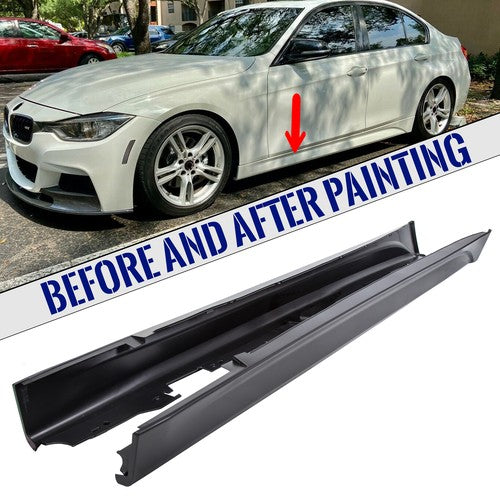 Side Skirts Rocker Panel for BMW F30 F31 3 Series Sedan 12-18 F80 M3 Style