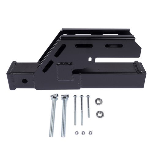 DURAFORCE Tractor Clamp on Trailer Hitch 2" Receiver Replace for most Tractor Bucket Black