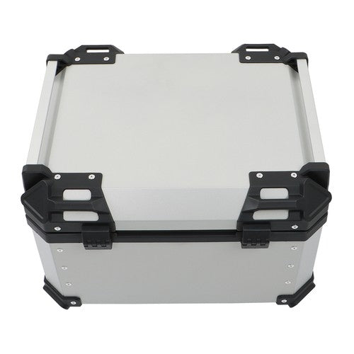 DURAFORCE 55L Silver Luggage Waterproof Tail Box Scooter Trunk Storage Top Case Motorcycle