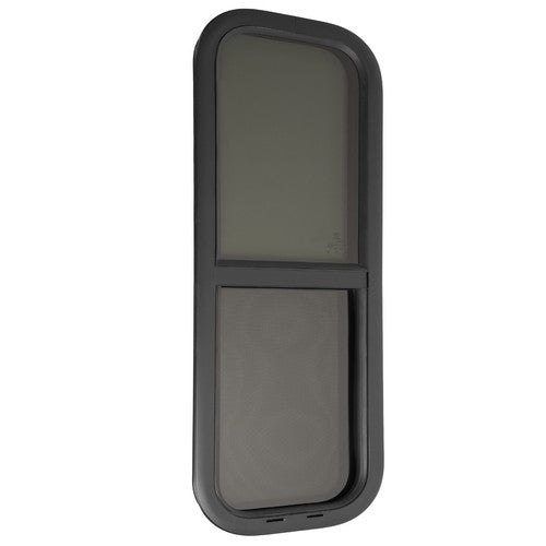 DURAFORCE RV Window 12" W x 36" H For Cargo Trailer Vertical Slider W/ Trim & Screen