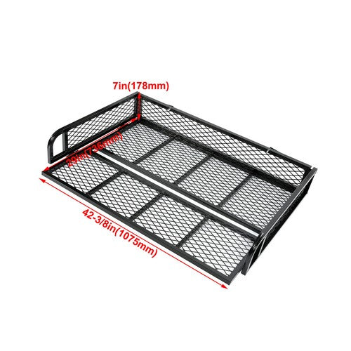 DURAFORCE Rear Drop Mesh Basket Rack Steel Cargo Luggage Carrier For Universal 500LBS