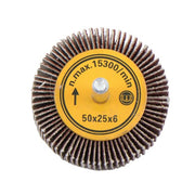 DURAFORCE Aluminum Oxide Shank Mounted Flap Wheels, 2" x 1" x 1/4", 120 Grit - 5 Pack