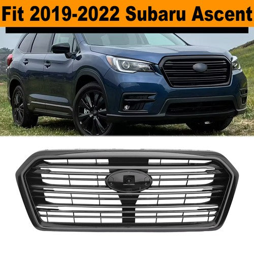 Glossy Black Front Upper Grille Mesh Fit For 2019 2020 2021 2022 Subaru Ascent