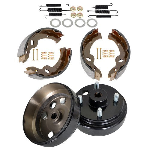 DURAFORCE Rear Brake hub Drums Brake Shoe Spring Kit For EZGO TXT Golf Carts Electric 96+