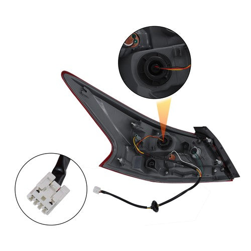 DURAFORCE Passenger Right Side Tail Lamp Assembly LED For Nissan Altima 2013 Replacement