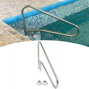 DURAFORCE Swimming Pool Handrail Cross Braced Deck Mounted Step Stair Rail Stainless steel