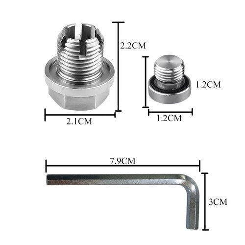 DURAFORCE M12.1-1.25x15mm Oil Drain Plug Self-tapping Piggyback Stainless Steel Repair Kit
