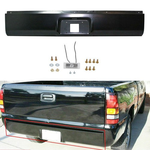 DURAFORCE Fit For Silverado Sierra 1999-2007 Rear Steel Bumper Roll Pan Fleetside