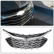 DURAFORCE Front Bumper Upper Lower Grille Black Chrome 3PCS for 2019-2023 Chevrolet Malibu
