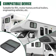 DURAFORCE 24" x 22" RV Window Fit For Camper Trailer Horizontal Sliding Window Breathable