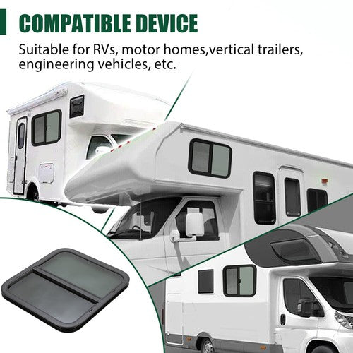 DURAFORCE 24" x 22" RV Window Fit For Camper Trailer Horizontal Sliding Window Breathable