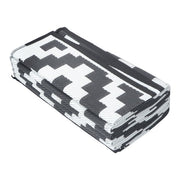 DURAFORCE 9x12 ft Waterproof Outdoor Rug Outdoor Plastic Straw Rug Carpet Black & White