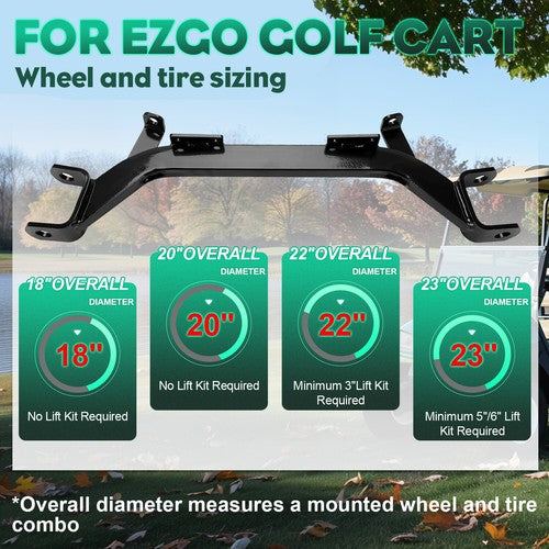 DURAFORCE Golf Cart 4" Drop Axle Lift Kit Mount For EZGO Marathon Electric 1975-1994.5