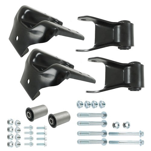 DURAFORCE For Chevy Silverado GMC Sierra Rear Leaf Spring Hanger Bracket And Shackle Kit