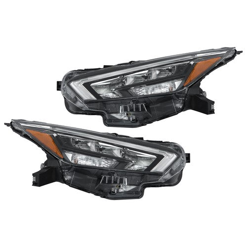 DURAFORCE Clear Lens New For Nissan Versa S SR SV 2020-2021 Pair Headlight Replacement LED