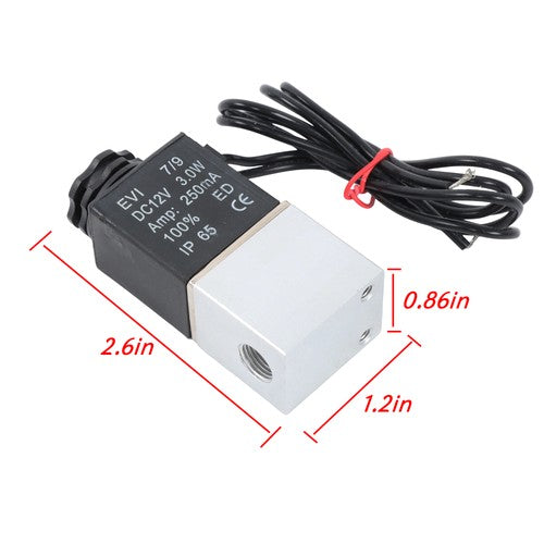 DURAFORCE 2PCS 1/4" Fast Response Electric Air Water Solenoid Valve 12V DC Normally Closed
