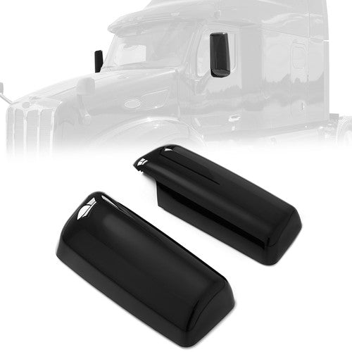 DURAFORCE For Peterbilt 579 Black Driver Side Passenger Side Replacement Door Mirror Covers