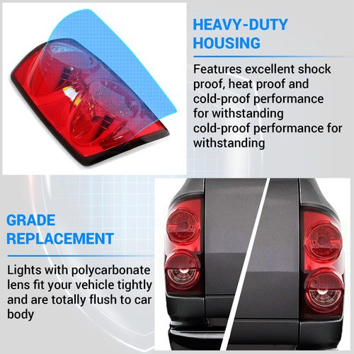 Tail Lights Brake Lamps for Dodge Ram 1500 2007-2008 2007-2009 Ram 2500 3500 DOT