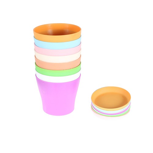 DURAFORCE 8 × 6.7In Plastic Plant Container Colorful Plant Flower Pots Nursery Seedlings