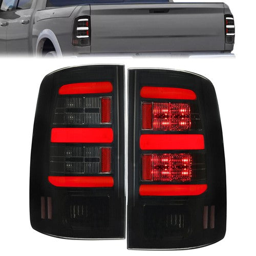 DURAFORCE Black Tail Lights Brake Lamps LED Bar Light For 09-18 Dodge Ram 1500 2500 3500