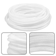 DURAFORCE Plastic Vinyl Tubing 50 ft High Pressure Clear Braided Hose 1/4" ID × 7/16" OD